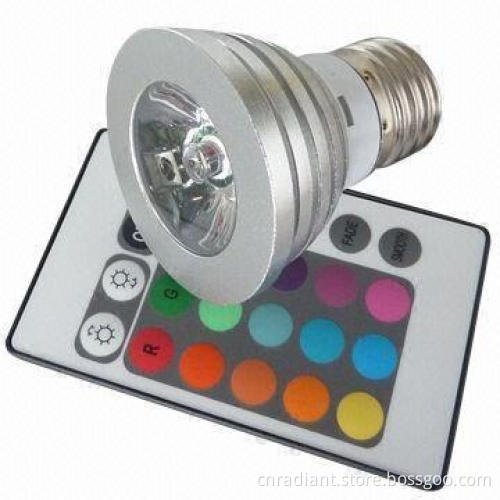 E27 16-color RGB LED spotlight 4w,led mood light